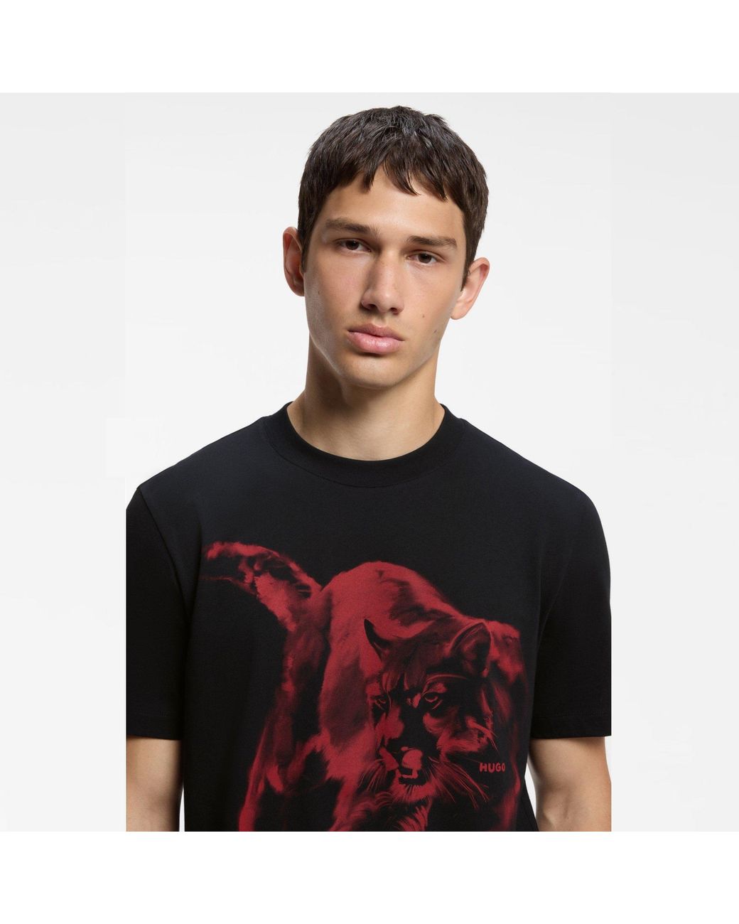 HUGO Black Daffilo Tee Sn64 for men