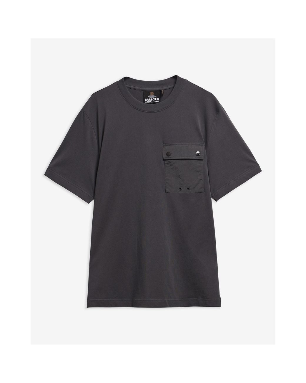 Barbour Black Inline Cotton Short-Sleeve T-Shirt for men