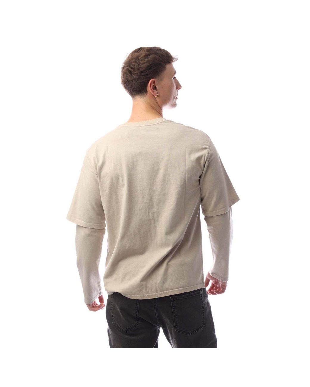 Levi's Natural Twofer Garment Dye Feather Long Sleeve T-Shirt for men