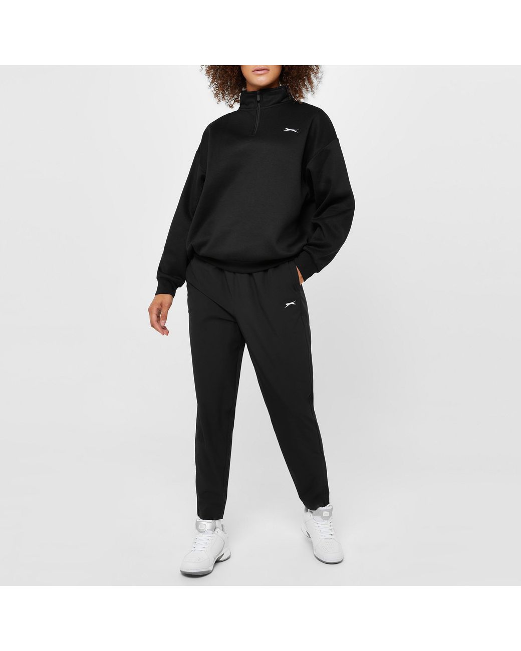 Slazenger 1881 Black Open Hem Woven Pant Ladies