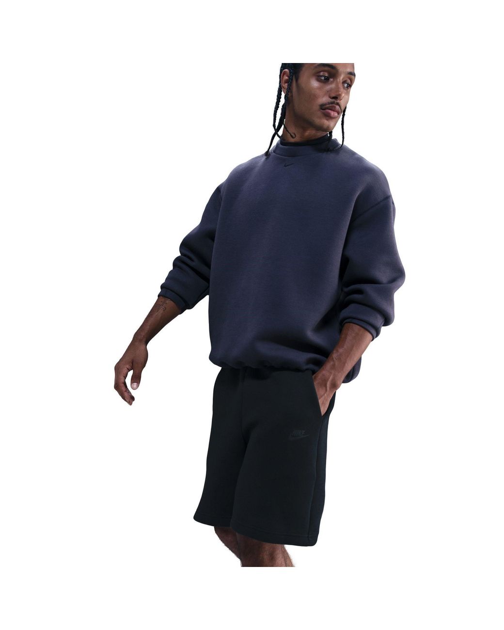 Nike Black Sportswear Tech Fleece Shorts for men
