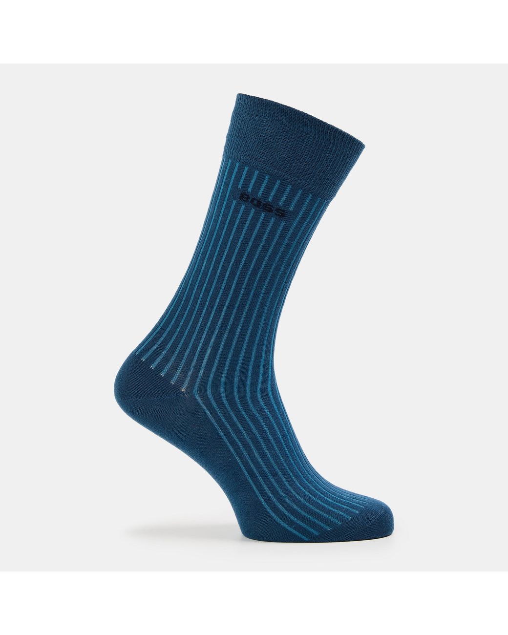 Boss Blue 3 Pack Rib Stripe Socks for men