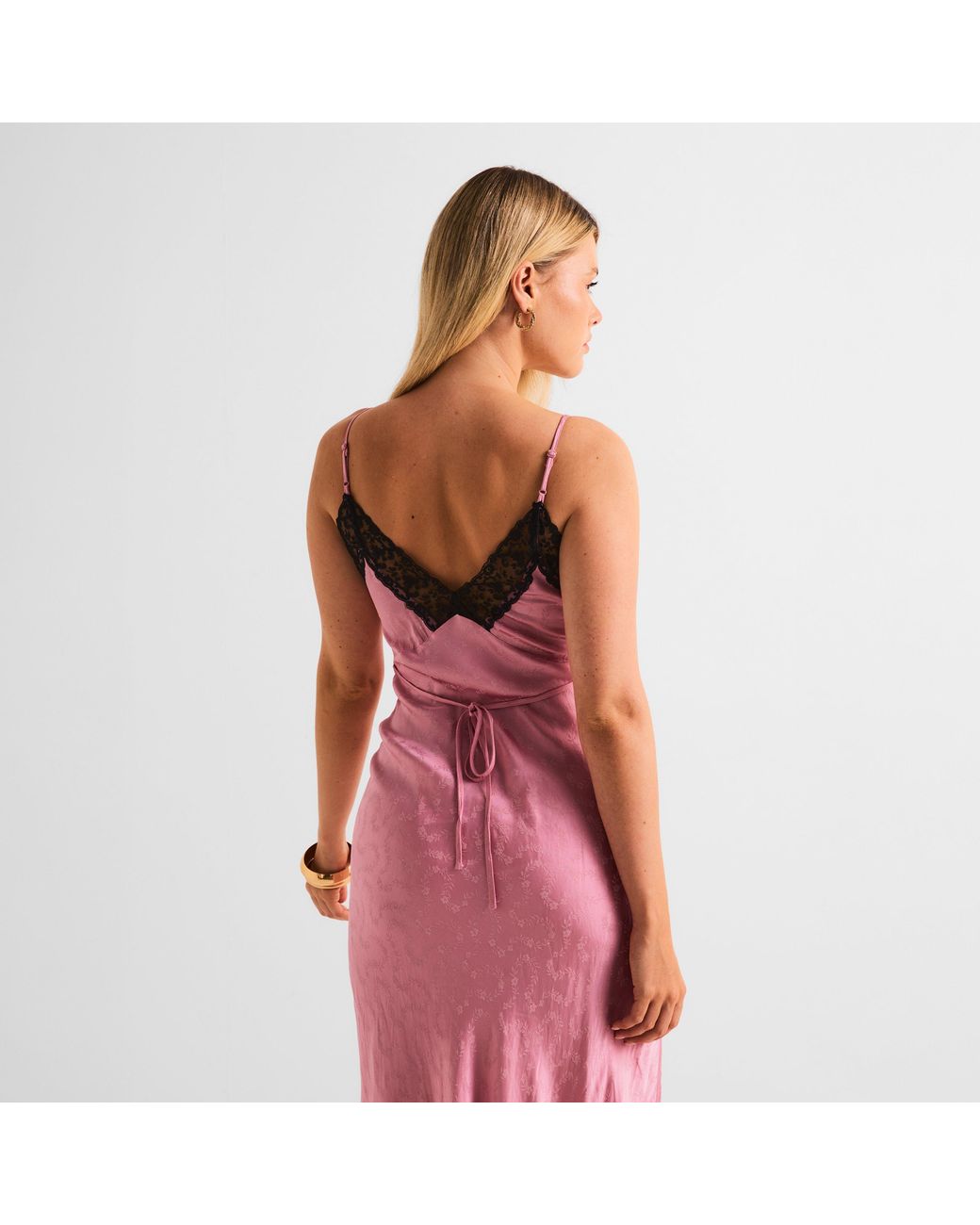 Rixo Pink Alberta Long Maxi Dress