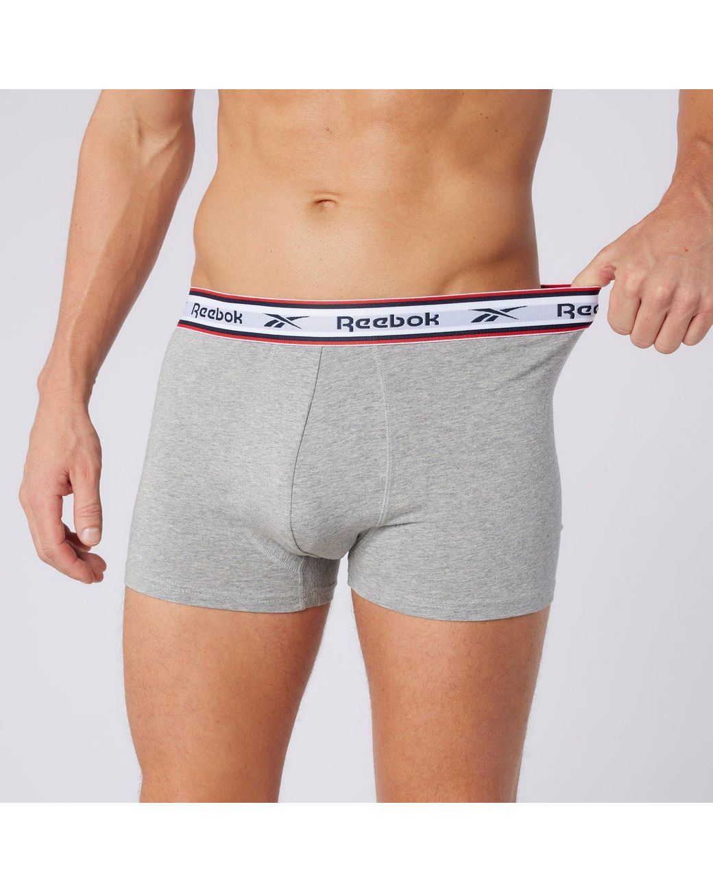 Reebok White 3 Pack Boxer Shorts Barlow for men