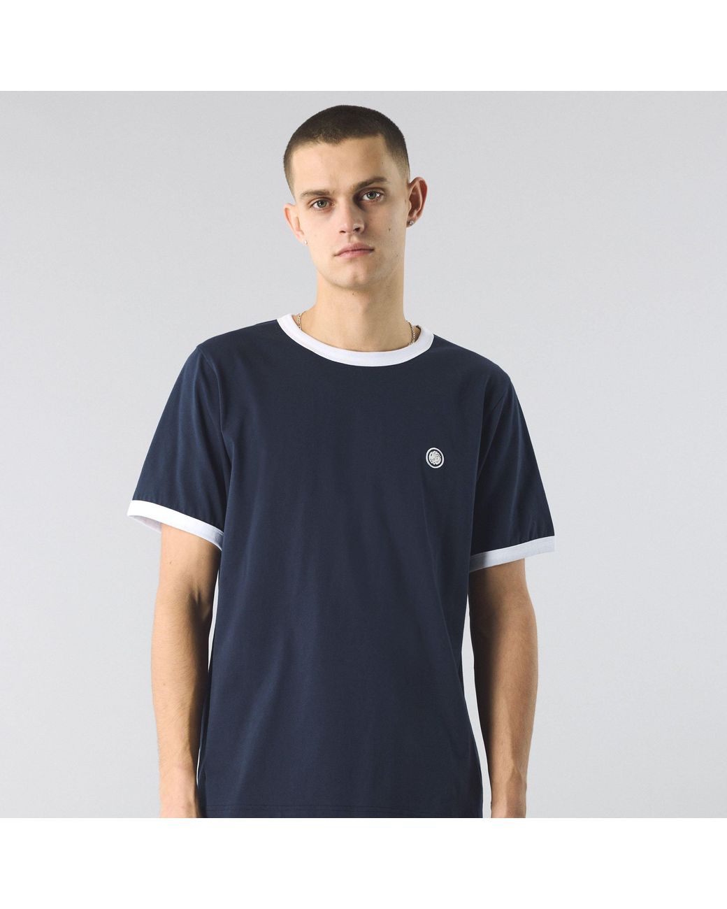 Pretty Green Blue Eclipse Ringer Regular Fit T-Shirt for men