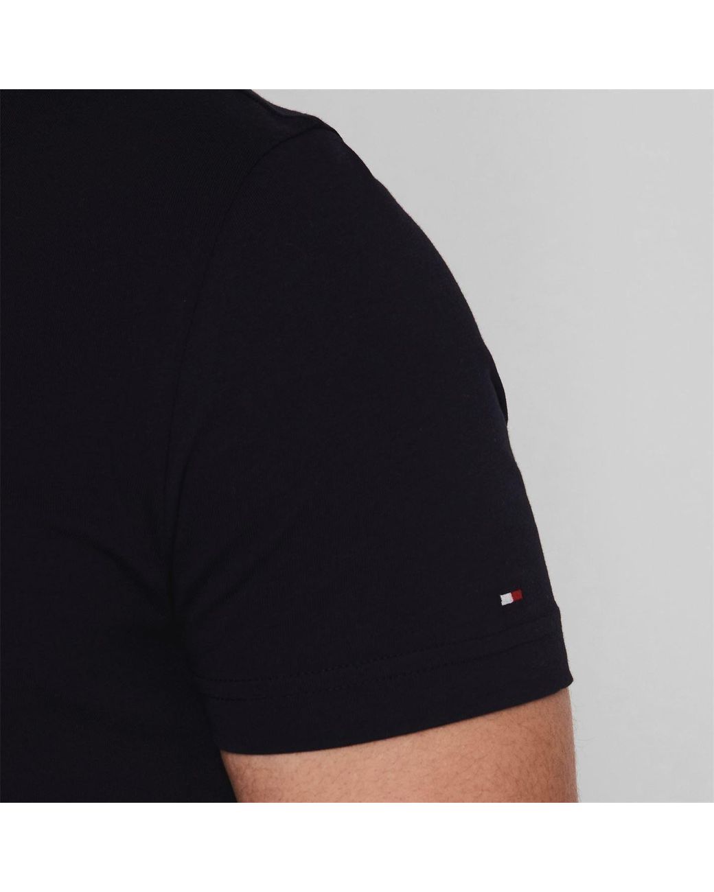 Tommy Hilfiger Blue Logo Crew Neck T Shirt for men