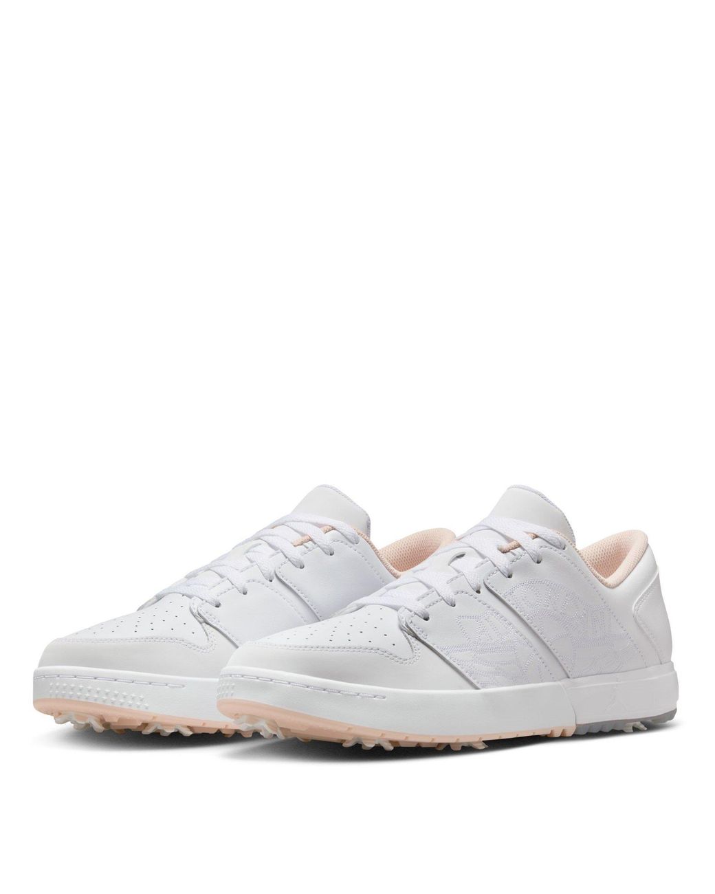 Nike White Nike Jordan Retro 1 G Golf Shoes for men
