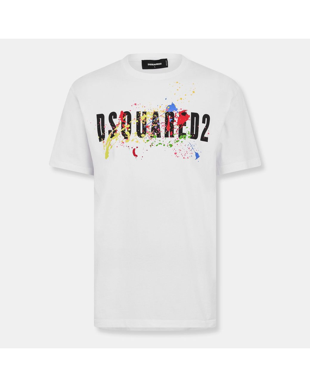 DSquared² White Dsq Splat T-Shirt for men