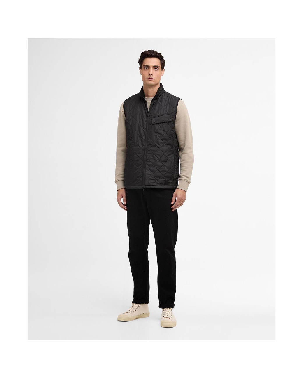 Barbour Black Contemporary Ariel Quilted Gilet for men