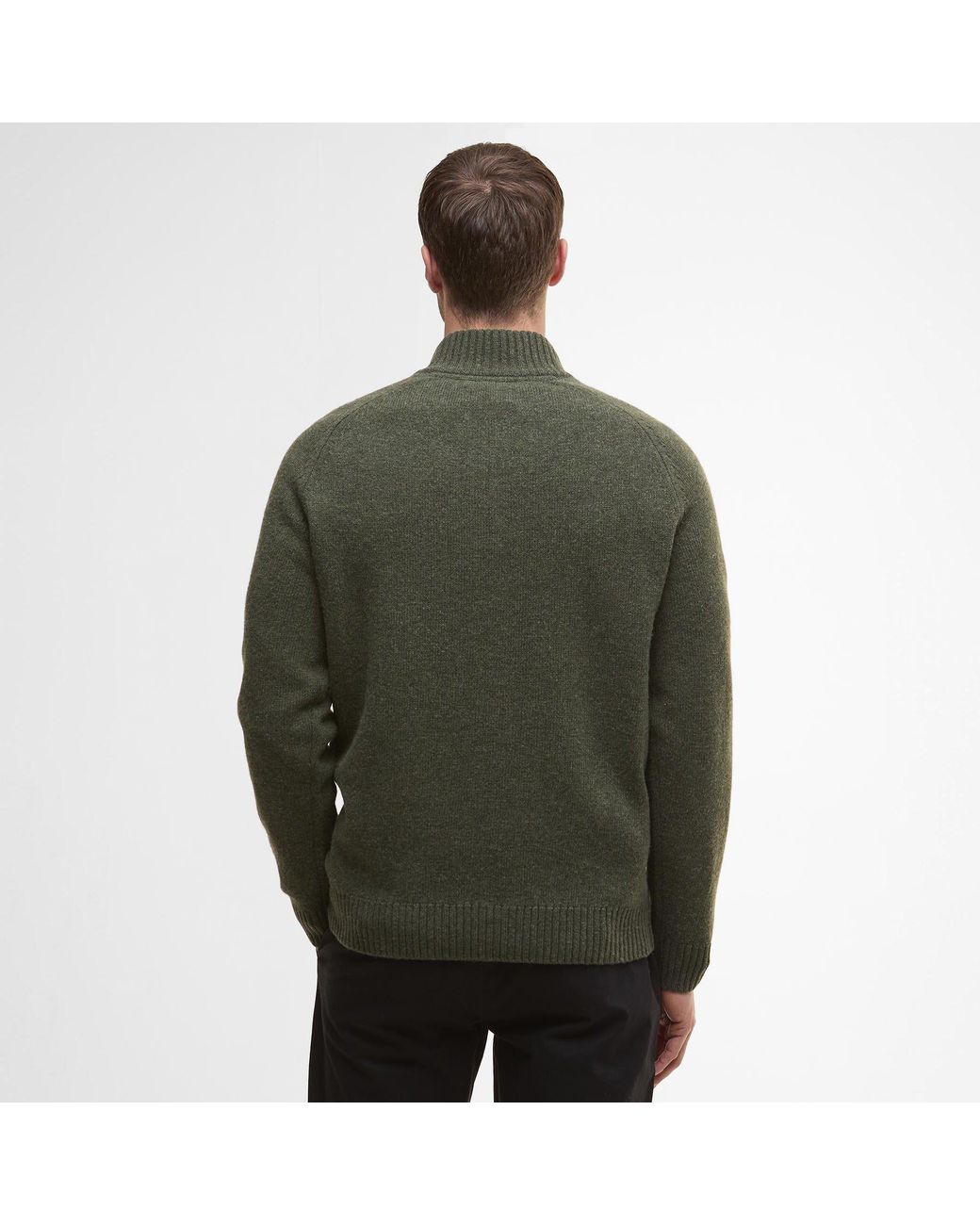 Barbour Green Grangetown Half Zip Jumper for men