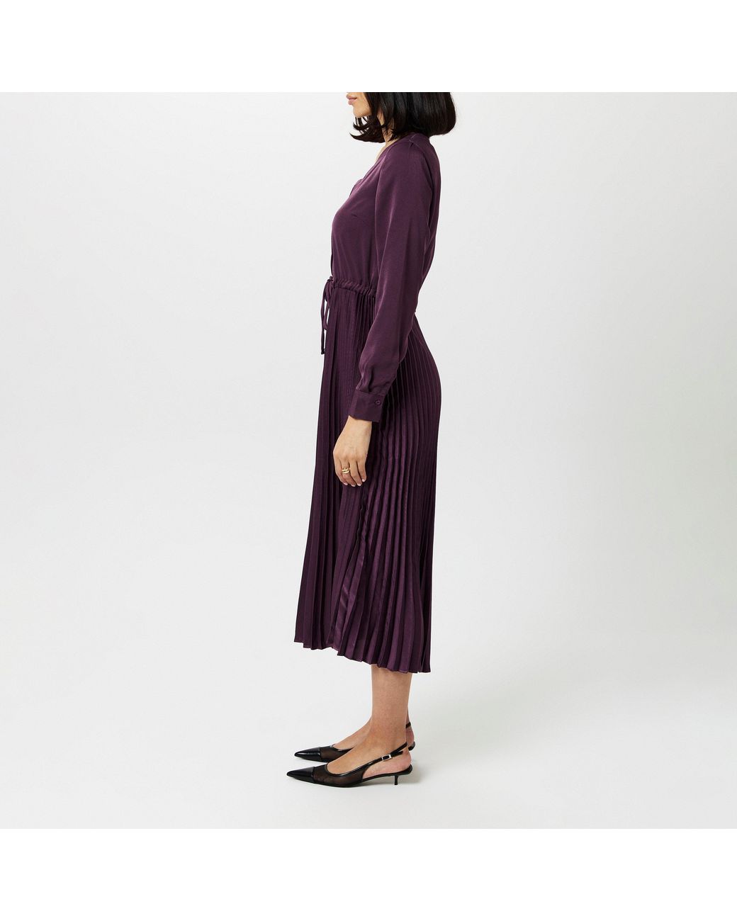 Vero Moda Purple Cindy Plisse Maxi Dress