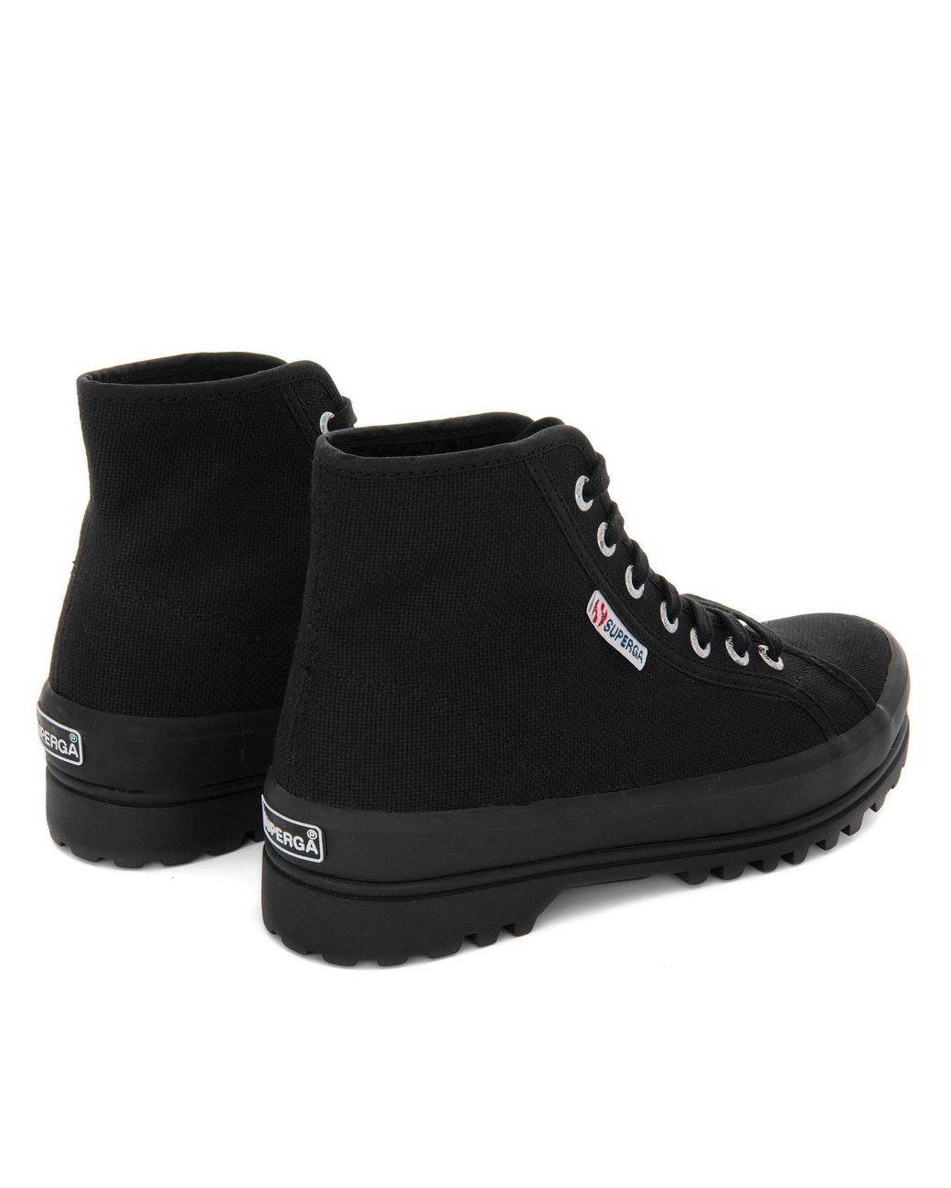 Superga Black Alpina Canvas High-Top Trainers
