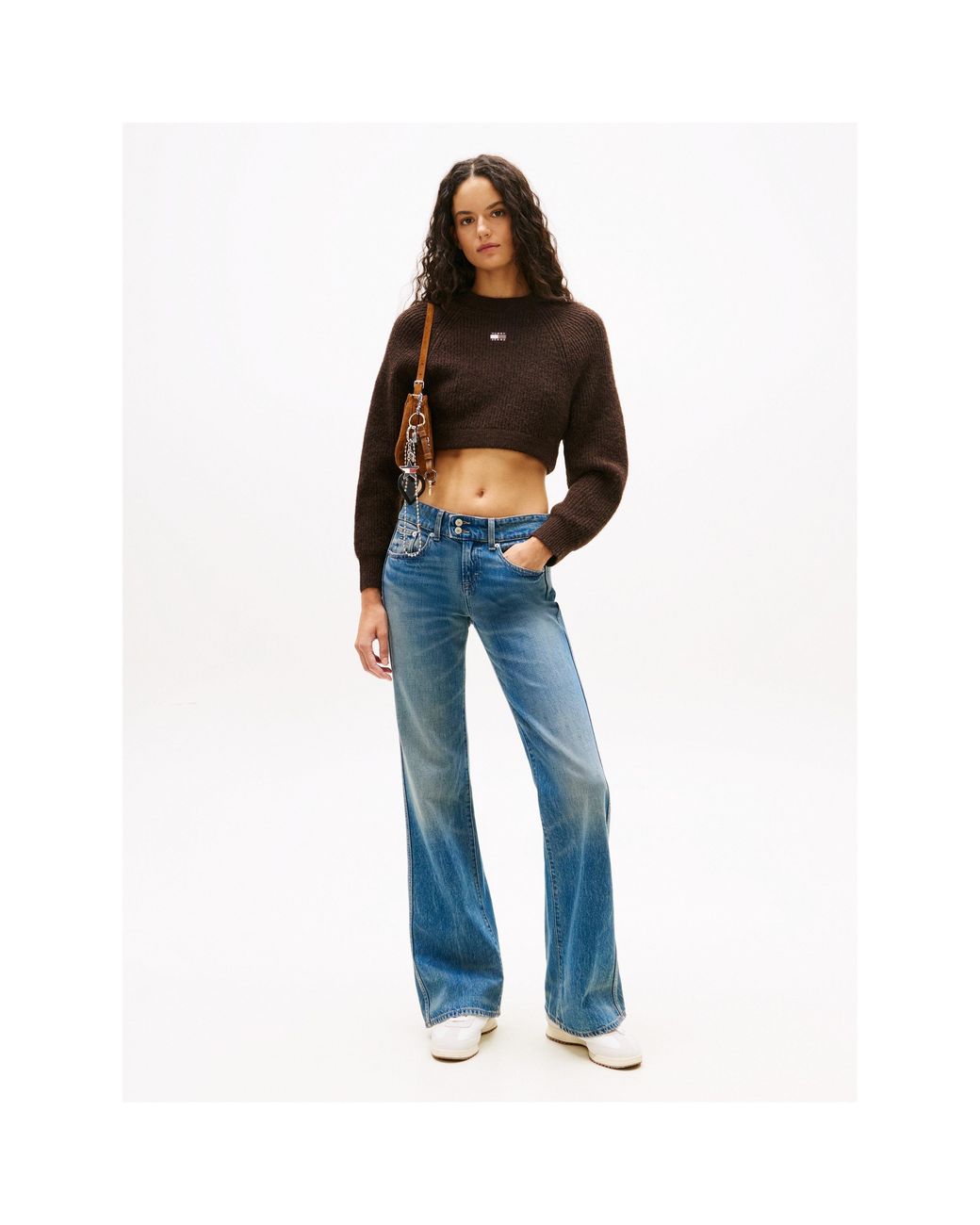Tommy Hilfiger Black Badge Cropped Knitted Crew Neck Jumper
