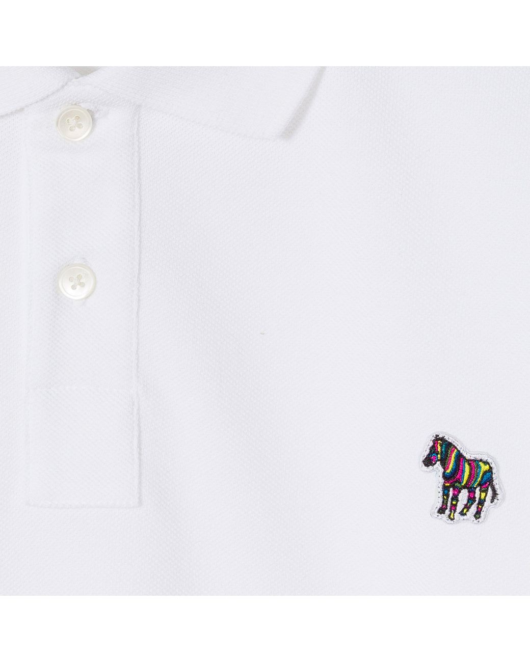 Paul Smith White Regular Fit Zebra Polo Shirt for men