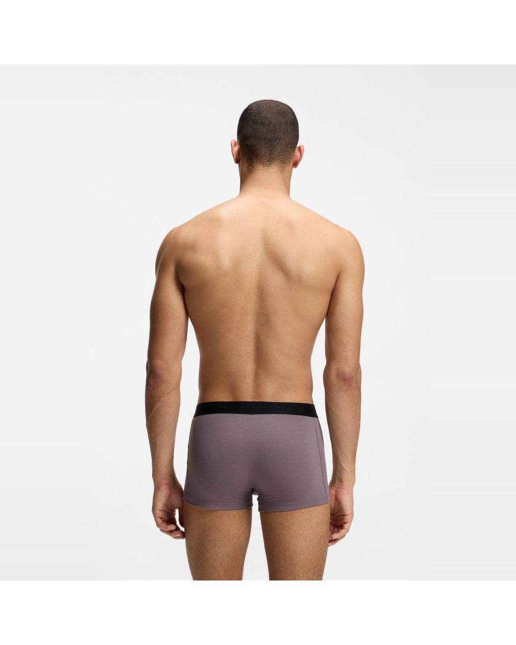 Boss Gray 3 Pack Boxers With Logo Waistband for men