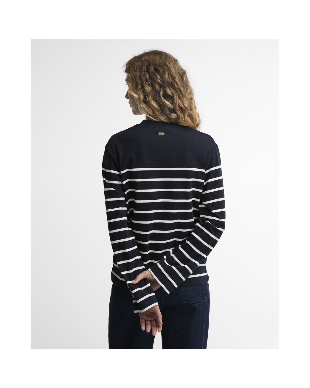Barbour Black Harling Timeless Classics Cotton Long-Sleeve T-Shirt