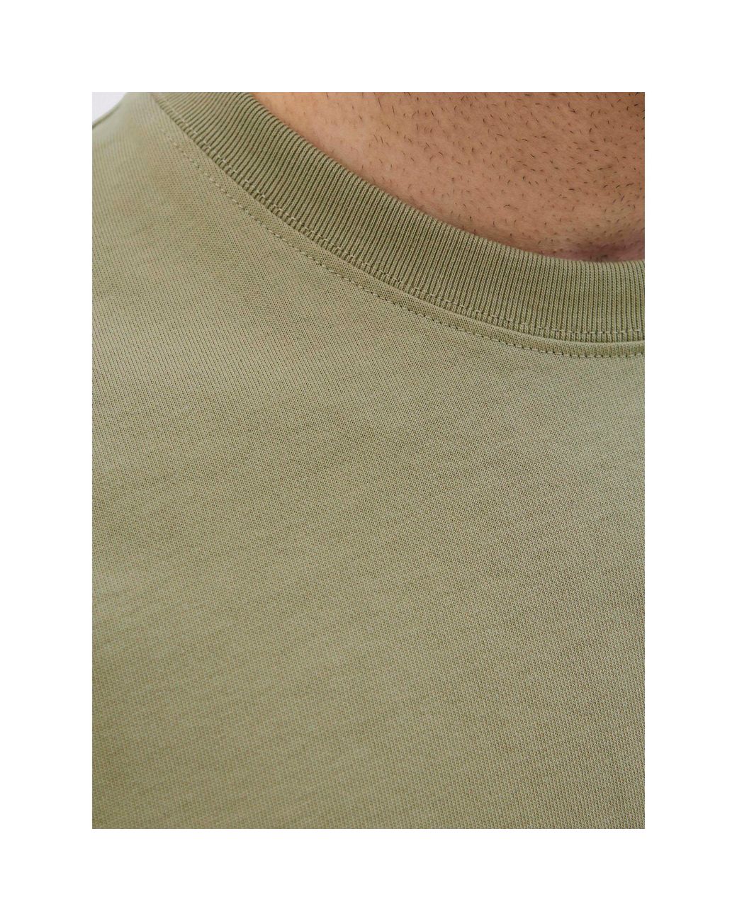 Jack & Jones Green Crew Neck Tee Short Sleeve T-Shirt for men