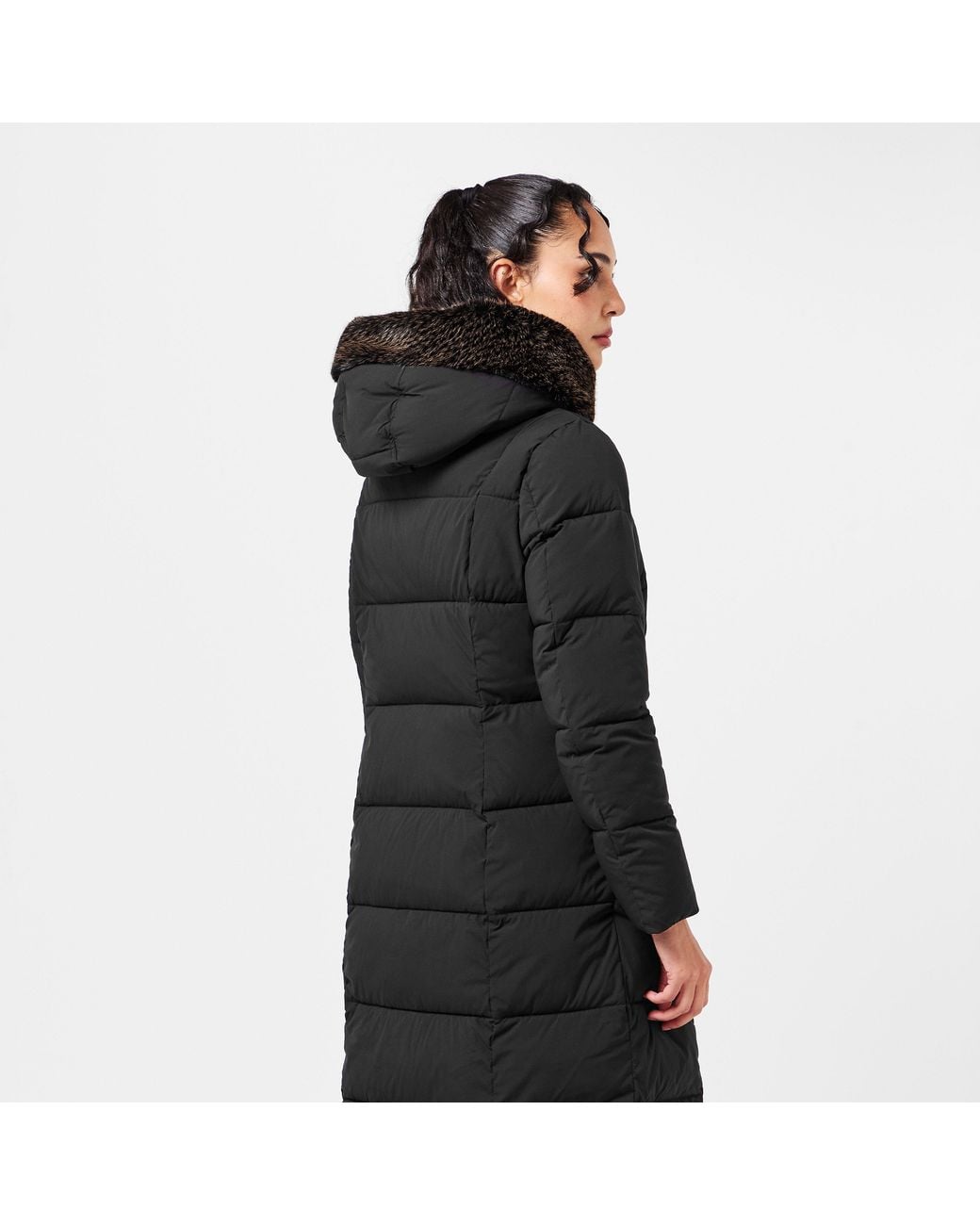 Donna Karan Black Insulated Long Puffer Jacket