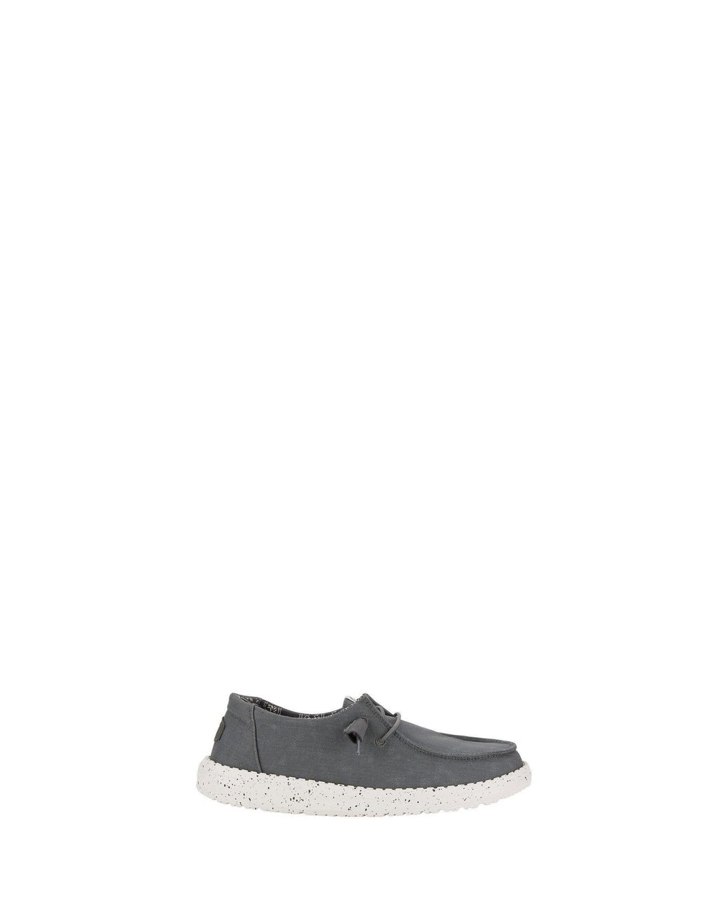 HeyDude Gray Wendy Canvas Low-Top Trainers