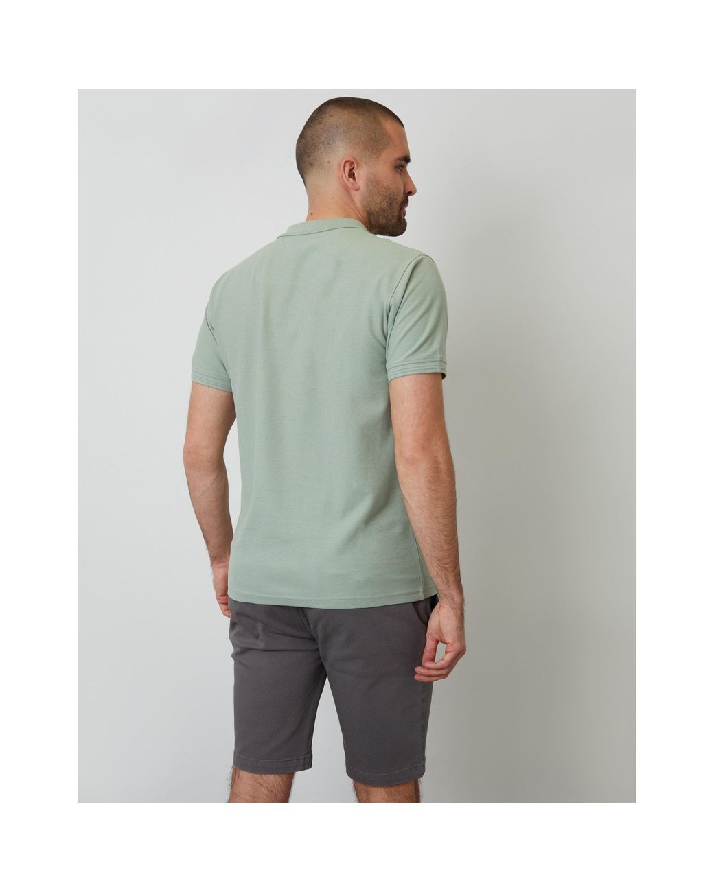 Threadbare Green Tb Malbork Short-Sleeve Polo Shirt for men