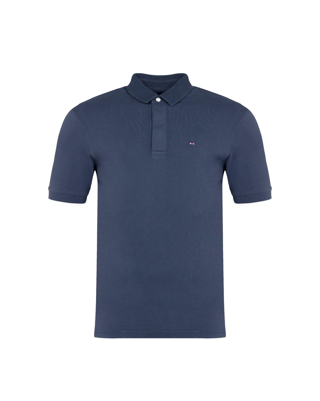 Eden Park Blue Plain Dark Jersey Polo Shirt for men