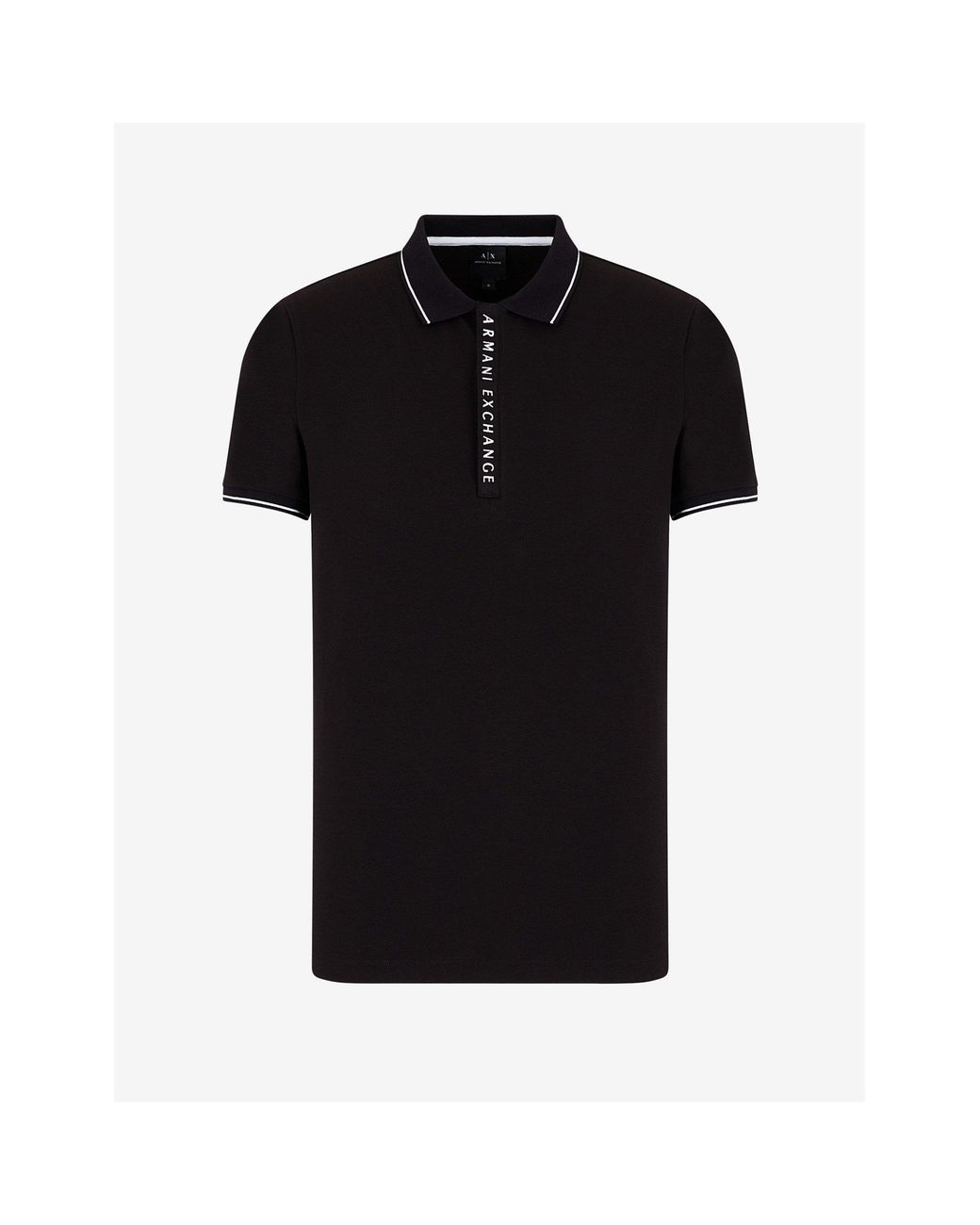 ARMANI EXCHANGE Black Polo for men