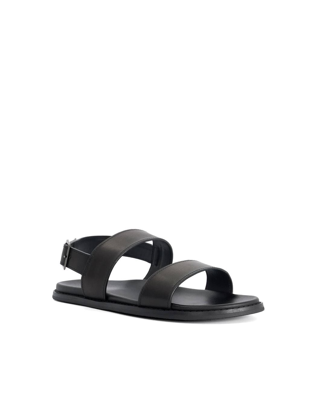 Dune Black Flat Sandals for men