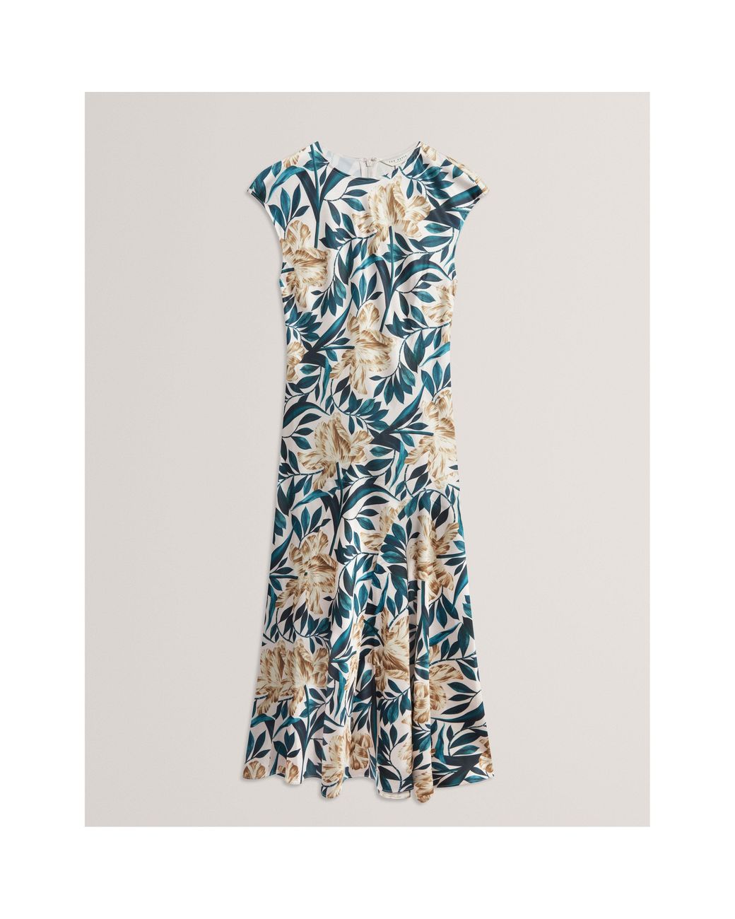 Ted Baker Blue Print Sleeveless Tea Dress