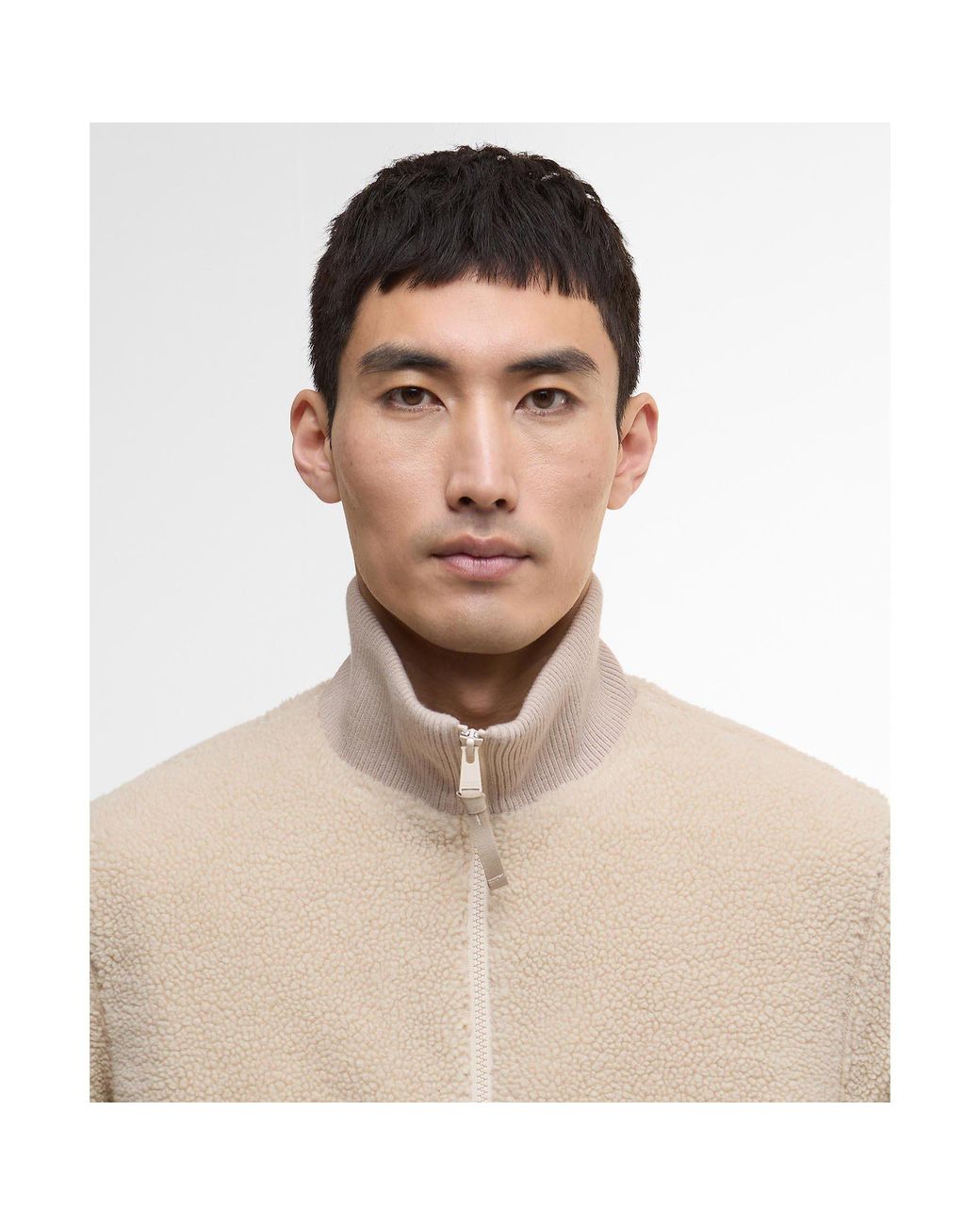 Barbour Natural Dinstone Fleece Long Sleeve Teddy Coat for men
