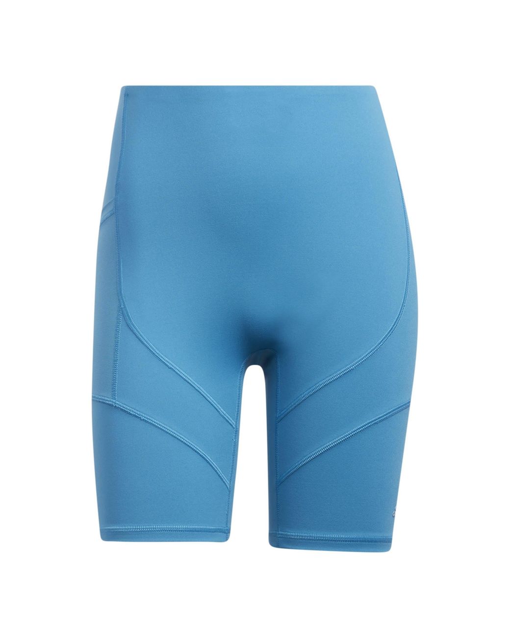 Adidas Blue Yoga Studio Pocket Short Tights