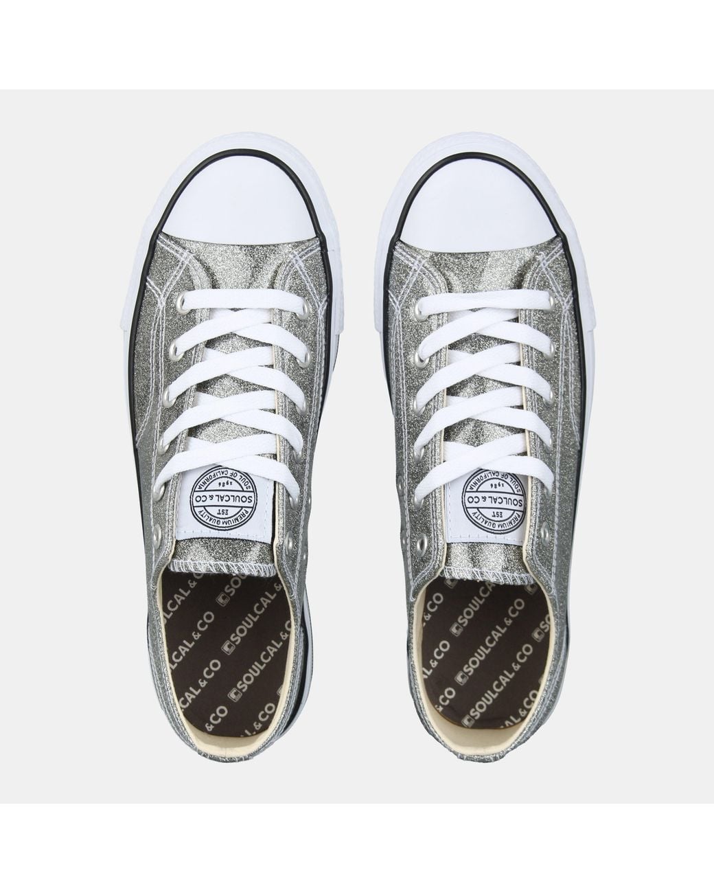 SoulCal & Co California White Canvas Low Shoes