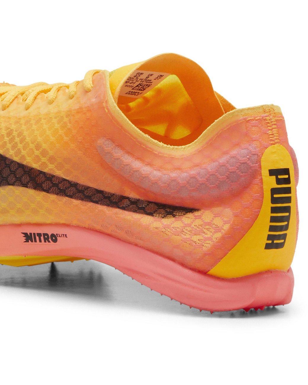 PUMA Yellow Evospeed Distance Nitro E Track Running Spikes for men