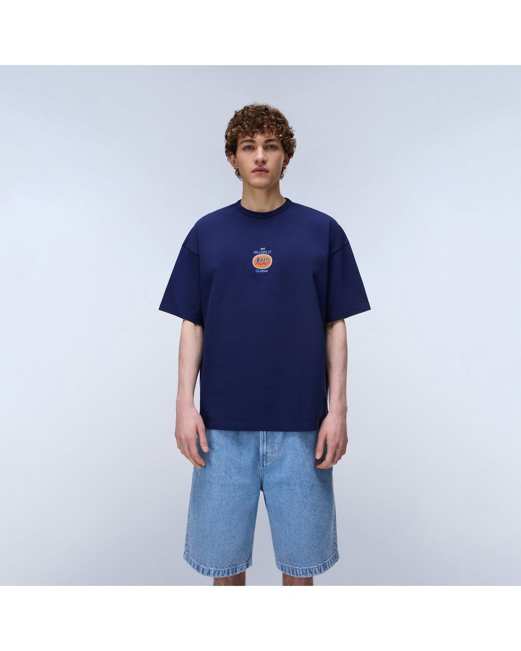 Napapijri Blue Napa Krous Tee for men