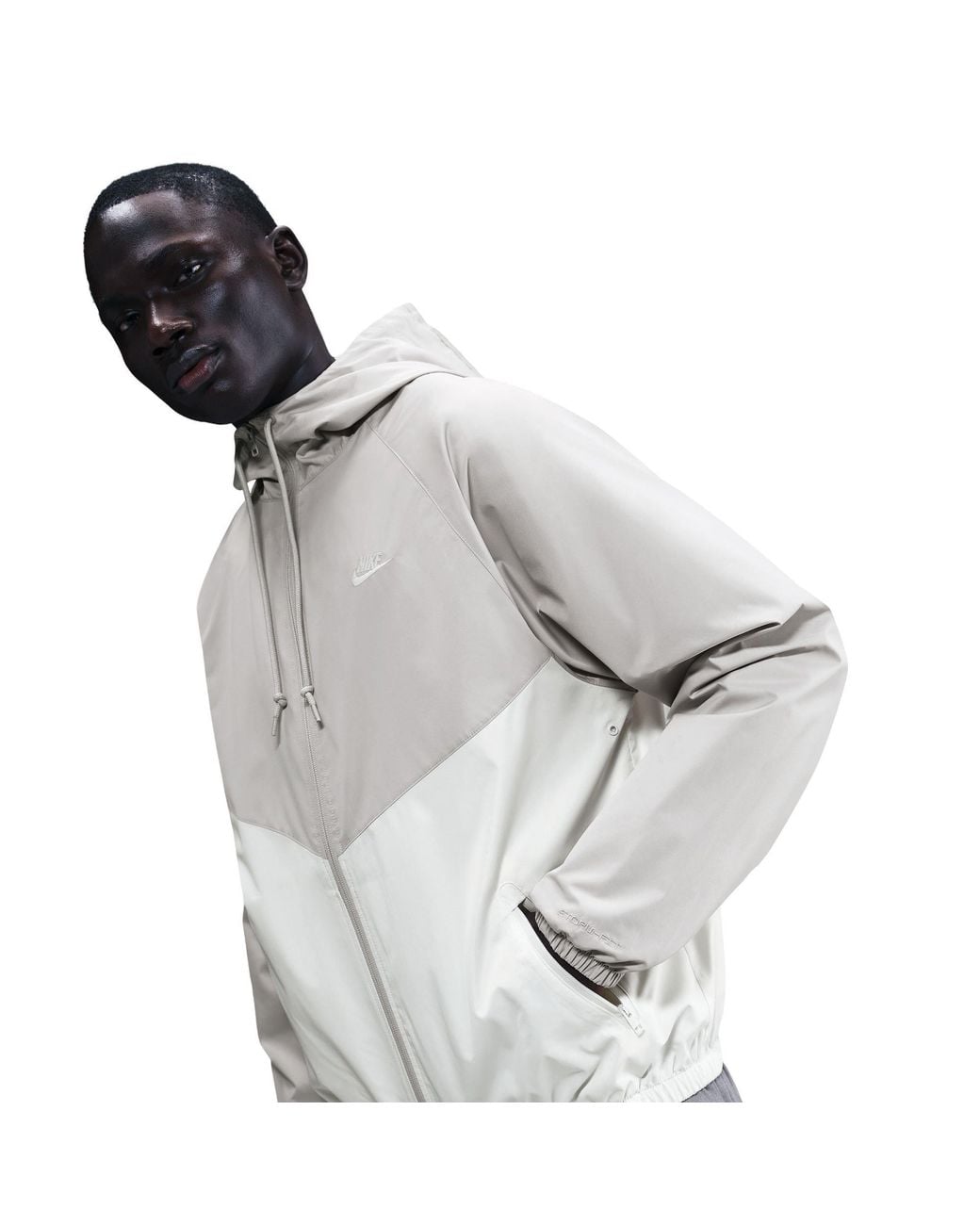 Nike Gray Sportswear Windrunner Hooded Jacket for men