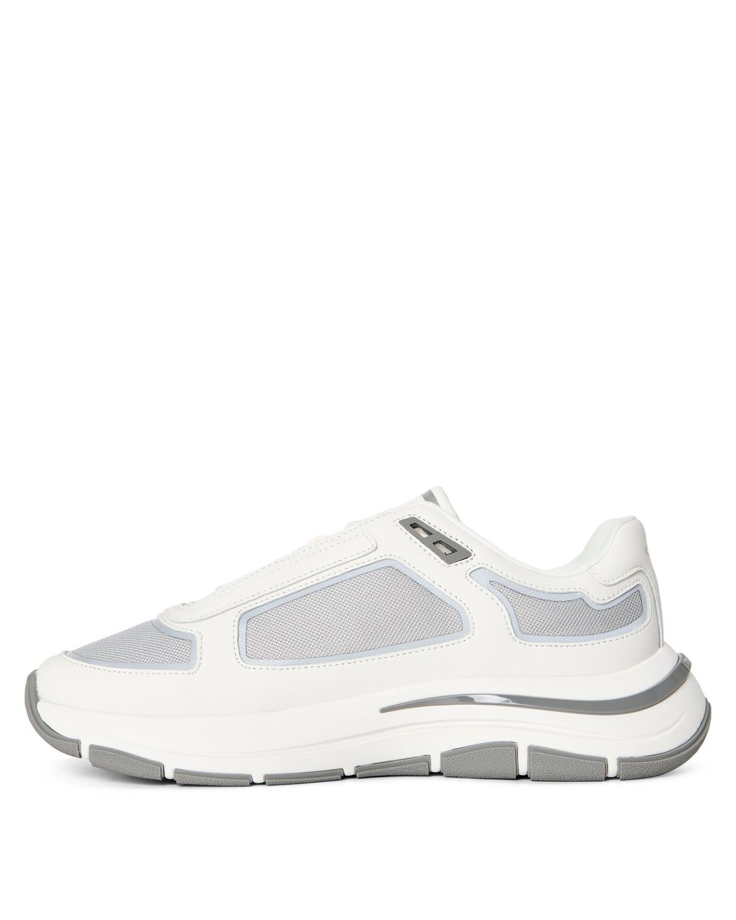 Mallet White Alton Leather Low-Top Trainers for men