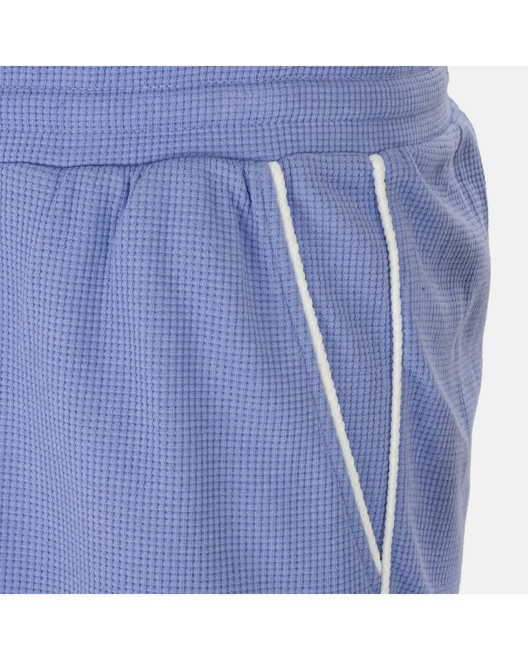 Fabric Blue Waffle Shorts for men