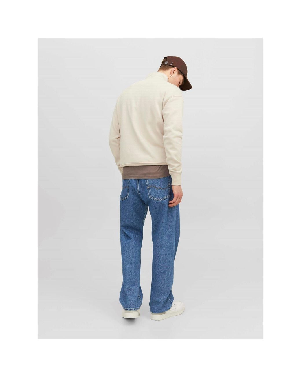 Jack & Jones Blue Alex Original Wide Leg Jeans for men