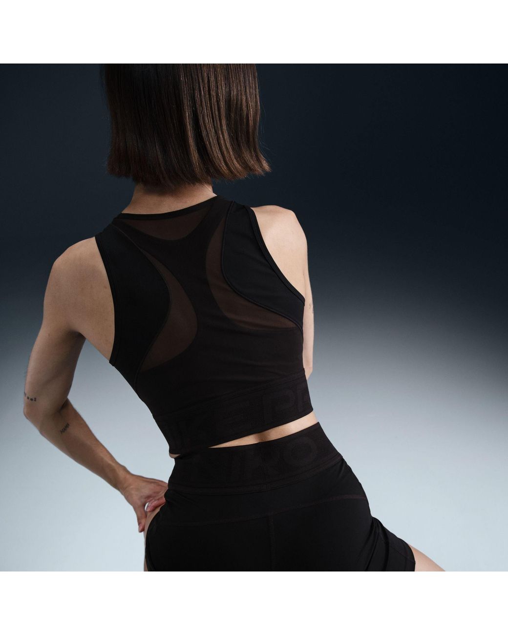Nike Black W Np Df Crop Ta