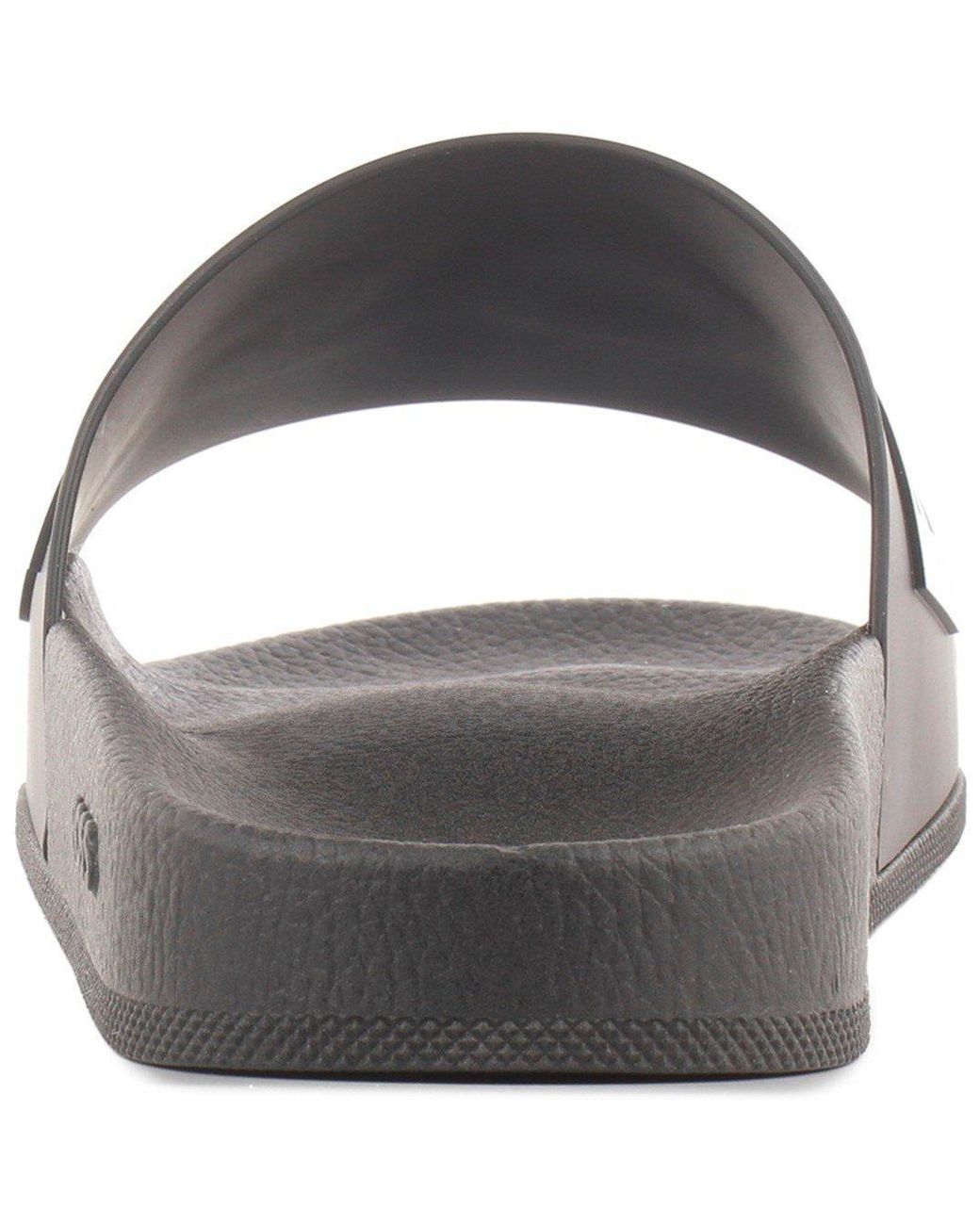 Boss Black Bay Logo Sliders, Branding Strap Sandals for men