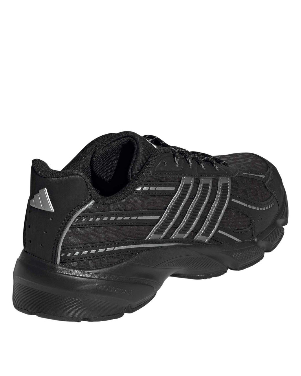 Adidas Black Technochaos 2 Leopard Low Top Sneakers for men