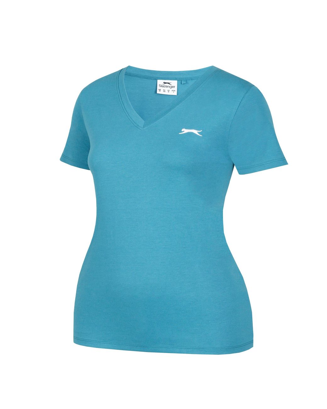 Slazenger 1881 Blue Ladies V Neck Tee Shirt