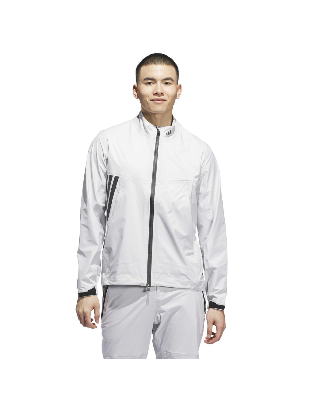 Adidas Gray Full-Zip Wind Rain Protection Performance Golf Jacket for men
