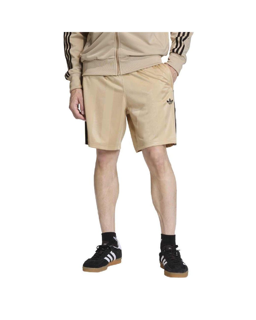 Adidas Originals Natural 3- Stripes Loose Engineered Shorts for men