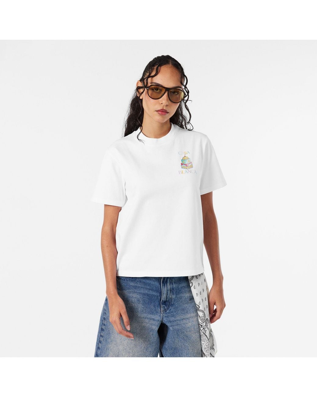 Casablanca White Casa Object Oversized T-Shirt