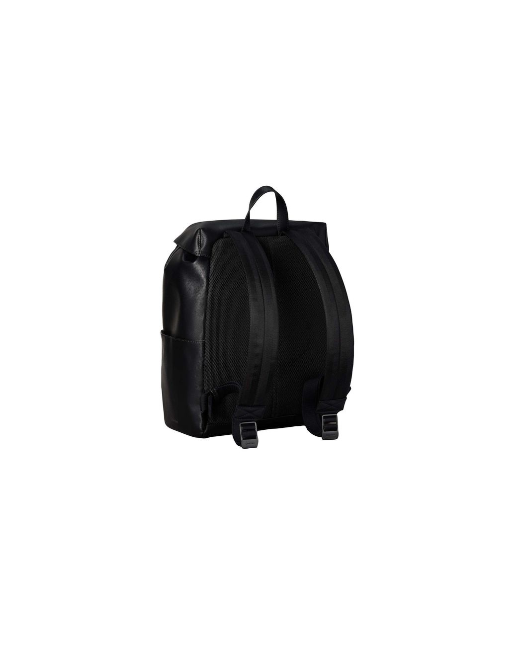 Calvin Klein Black Emblem Flap Backpack