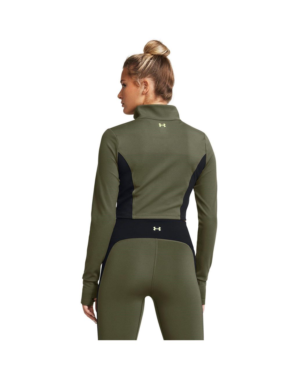 Under Armour Green Project Rock Cropped Gym Jacket