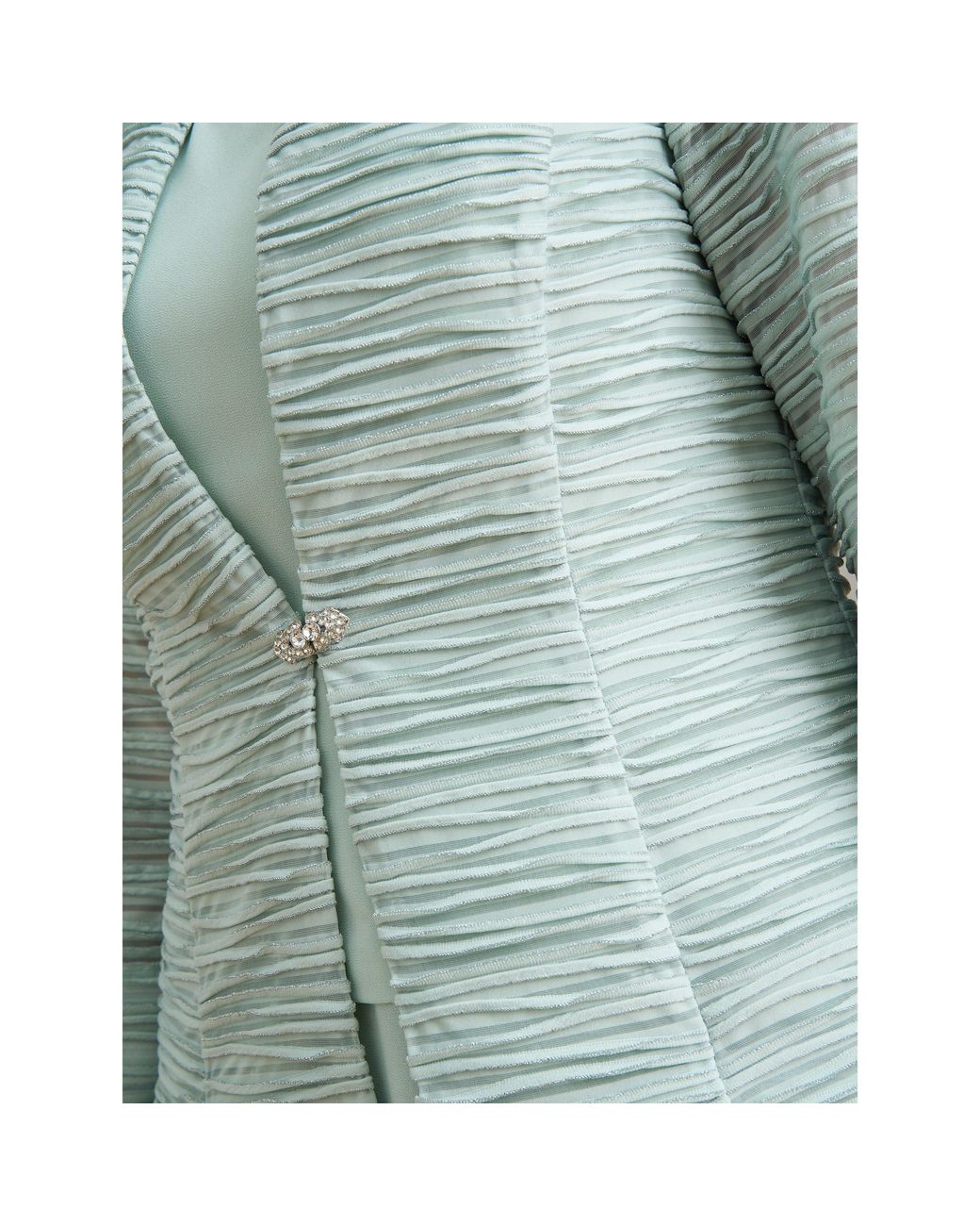 Gina Bacconi Green Page Fancy Jacket & Chiffon Dress