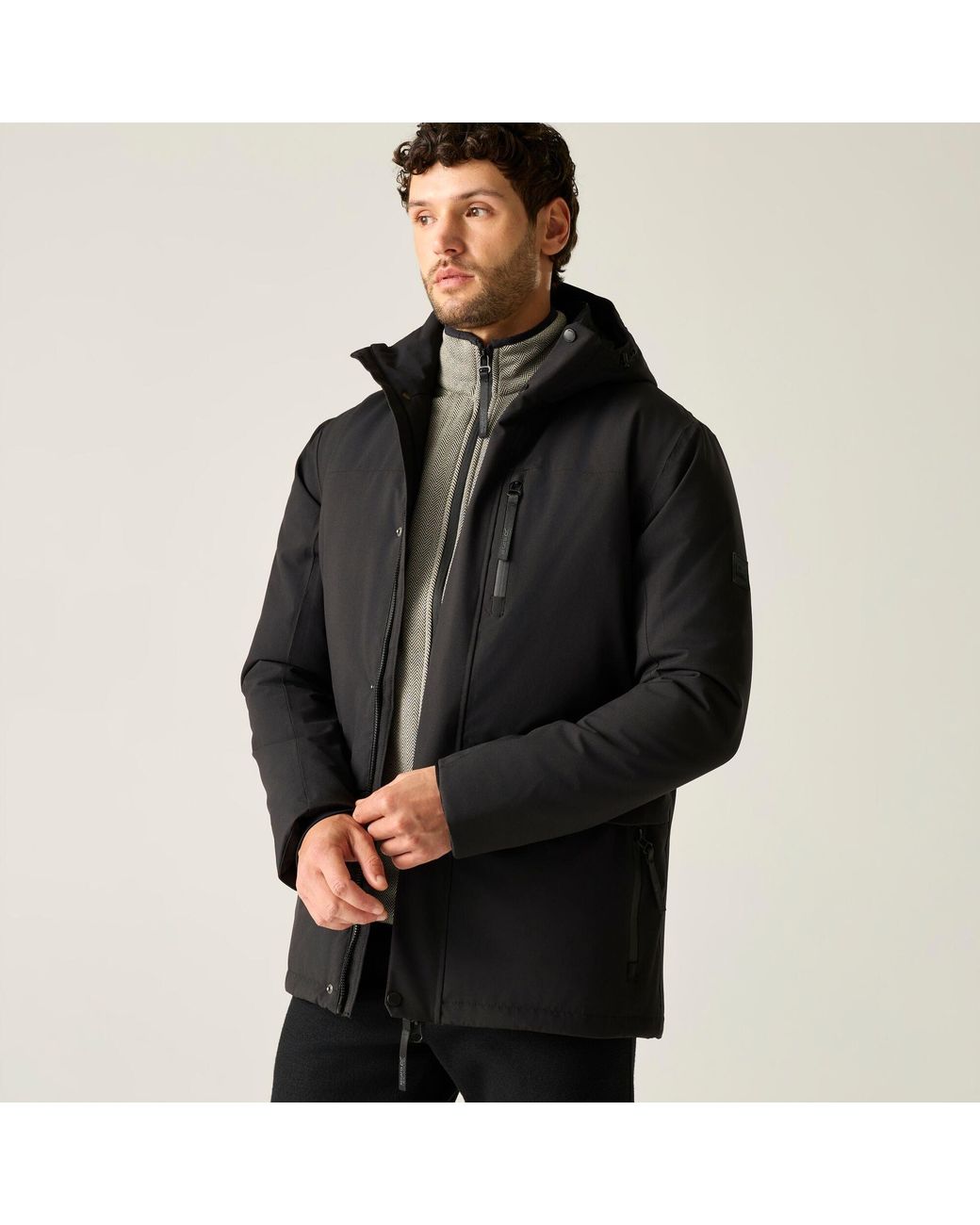 Regatta Black Baylon Waterproof Jacket for men