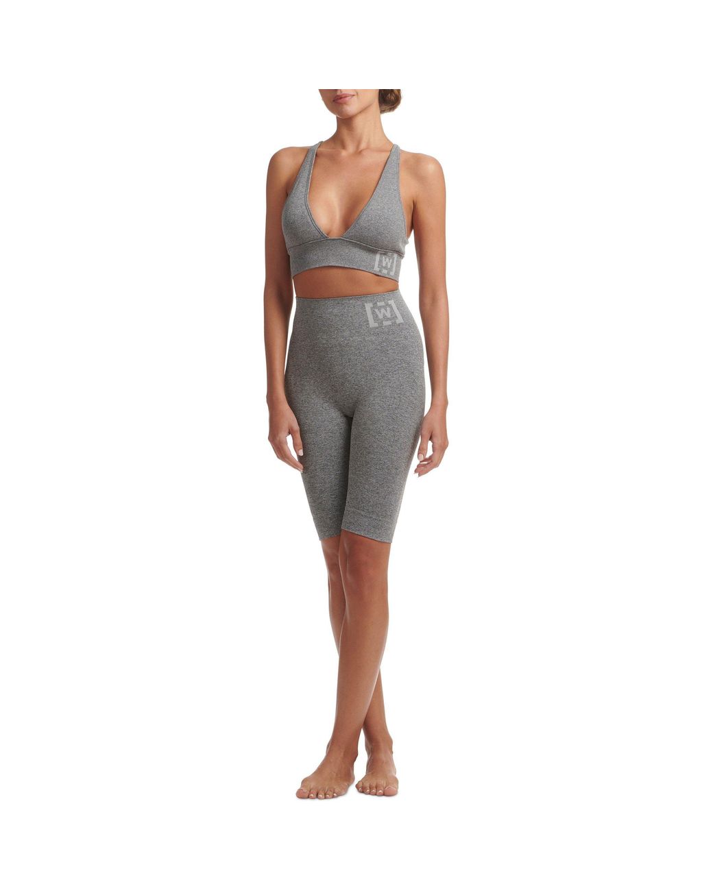 Wolford Gray Shaping Athleisure Biker Short