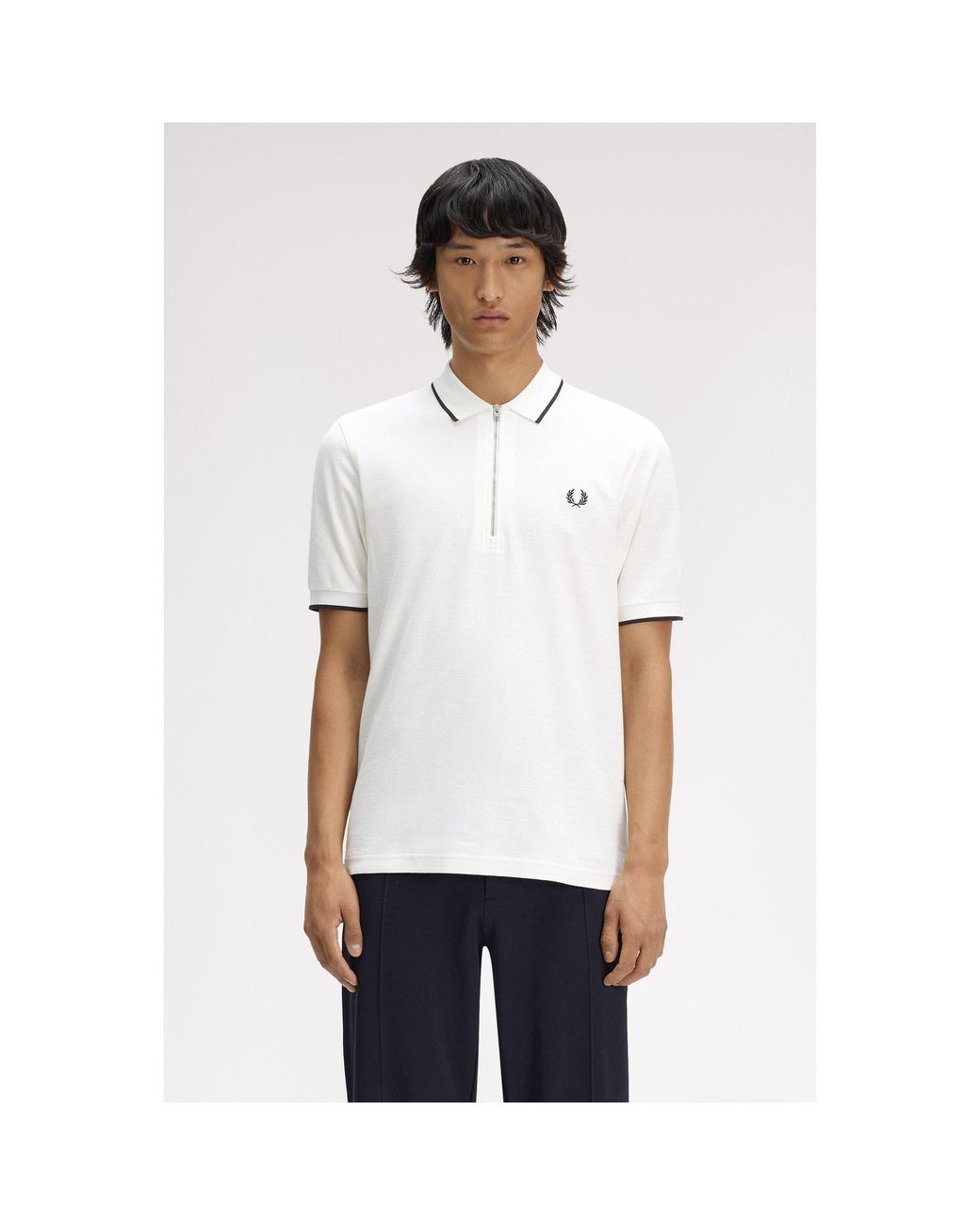 Fred Perry White Short Sleeve Polo Shirt for men